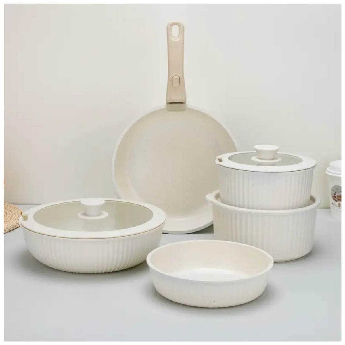 Set de Ollas-Sartenes Desmontables – 7 Pieza