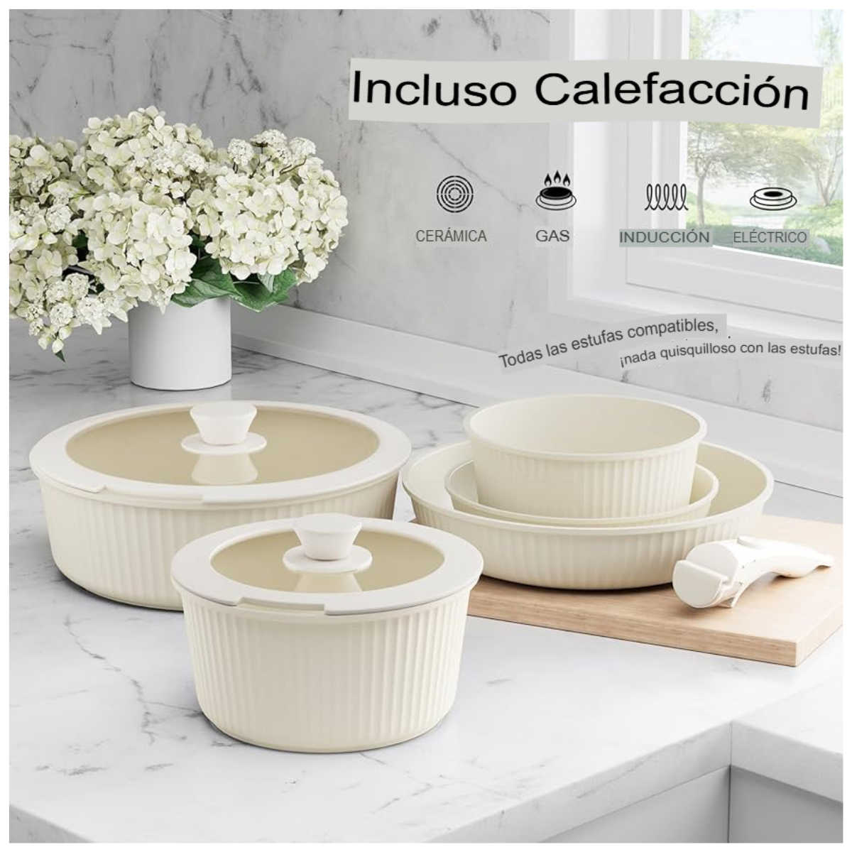 Set de Ollas-Sartenes Desmontables – 7 Pieza